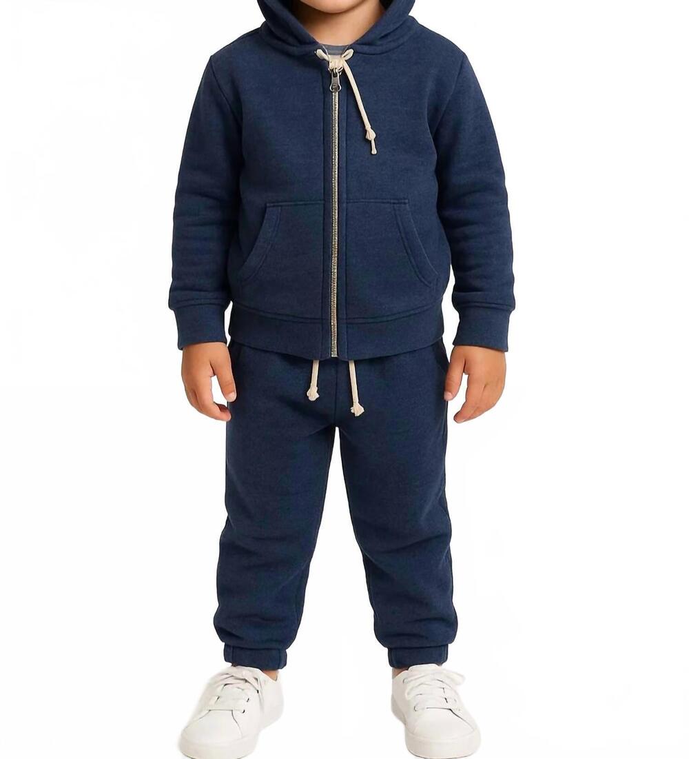 NEW FAIRWELL kid's skater zip hoodie in ash blue